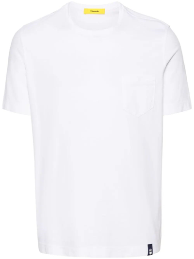 Drumohr Round Neck Short-sleeved T-shirt In White