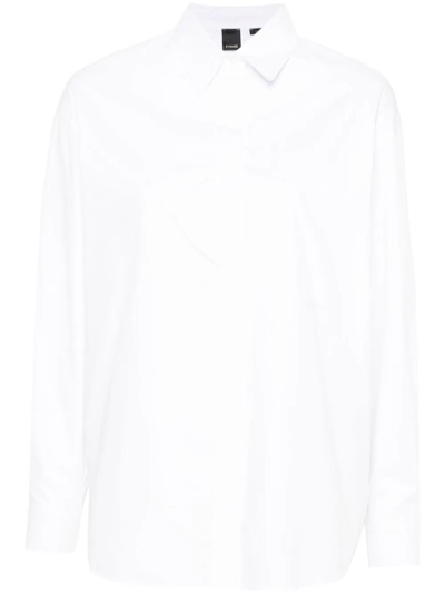Pinko Concealed-fastening Cotton Shirt In White