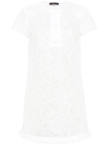 TWINSET `ACTITUDE` EMBROIDERED ORGANDY SHORT DRESS
