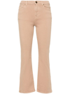 Pinko Brenda Mid-rise Bootcut Jeans In Beige