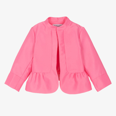 Mama Luma Kids' Girls Pink Satin Peplum Jacket