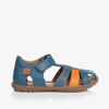 NATURINO BOYS BLUE LEATHER CAGE SANDALS