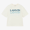 LANVIN TEEN BOYS IVORY ORGANIC COTTON T-SHIRT