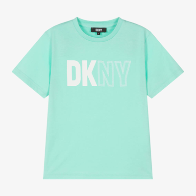 Dkny Teen Green Cotton T-shirt