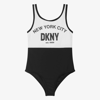 DKNY DKNY TEEN GIRLS BLACK & WHITE NYC SWIMSUIT