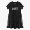 DKNY DKNY TEEN GIRLS BLACK 2-IN-1 DRESS