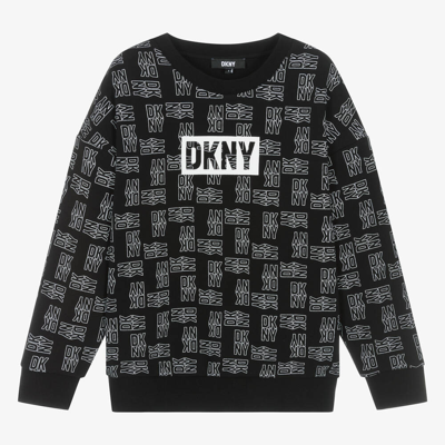 Dkny Teen Black Cotton Sweatshirt
