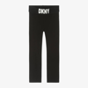 DKNY DKNY GIRLS BLACK ORGANIC COTTON LEGGINGS