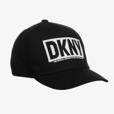 Dkny Black Cotton Twill Cap