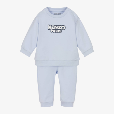 Kenzo Kids Baby Boys Blue Cotton Trouser Set