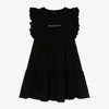 GIVENCHY GIRLS BLACK SWAROVSKI CRYSTAL HEART DRESS