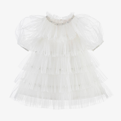 Tutu Du Monde Baby Girls White Tulle & Sequin Dress