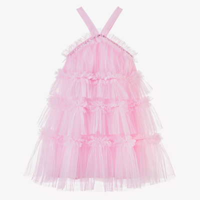 Tutu Du Monde Kids'  Girls Pink Tiered Ruffle Tulle Dress