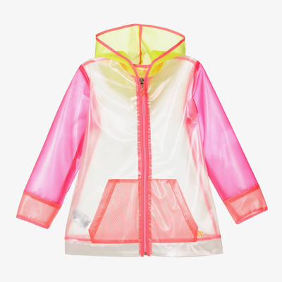Billieblush Kids' Girls Pink Transparent Raincoat