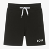 HUGO BOSS BOSS BOYS BLACK COTTON SHORTS