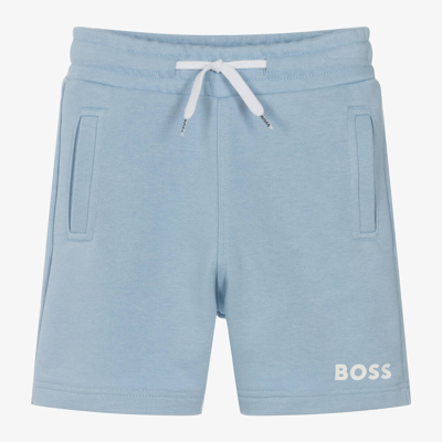Hugo Boss Babies' Boss Boys Pale Blue Cotton Shorts