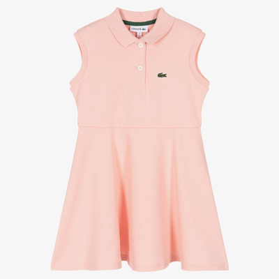 Lacoste Kids' Little Girl's & Girl's Sleeveless Polo Dress In Waterlily