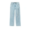 ALEXANDER WANG JEANS WITH LOGO CUT-OUT