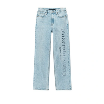 Alexander Wang Jeans With Logo Cut-out In Blue