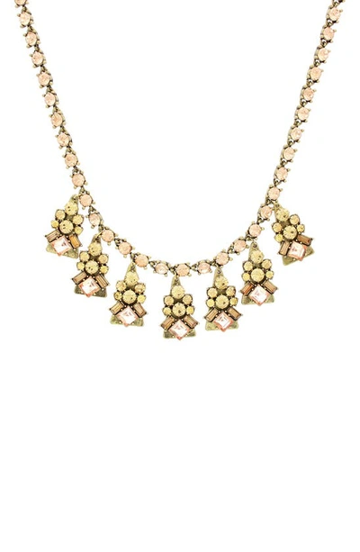 Olivia Welles Sierra Triangle Necklace In Brown