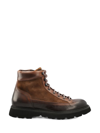 Doucal's Panelled Lace-up Ankle Boots In Siena
