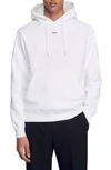 Sandro Logo-embroidered Organic Cotton-jersey Hoody In White