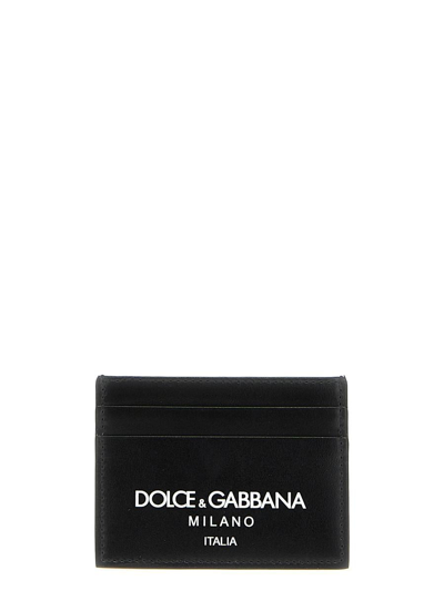 Dolce & Gabbana Logo Print Cardholder In White/black