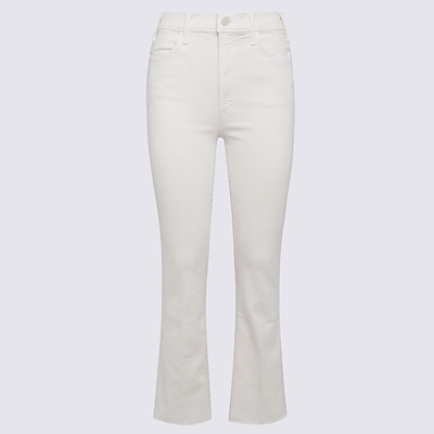 MOTHER MOTHER CREAM COTTON JEANS
