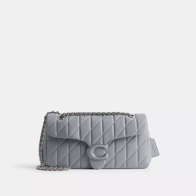 Coach Tabby Shoulder Bag 33 With Quilting In Silver/grey Blue