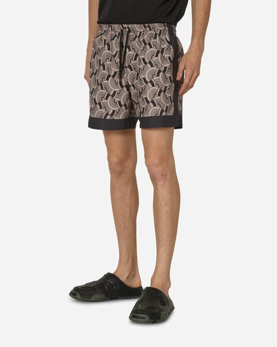 DRIES VAN NOTEN PRINTED SWIM SHORTS PETROL