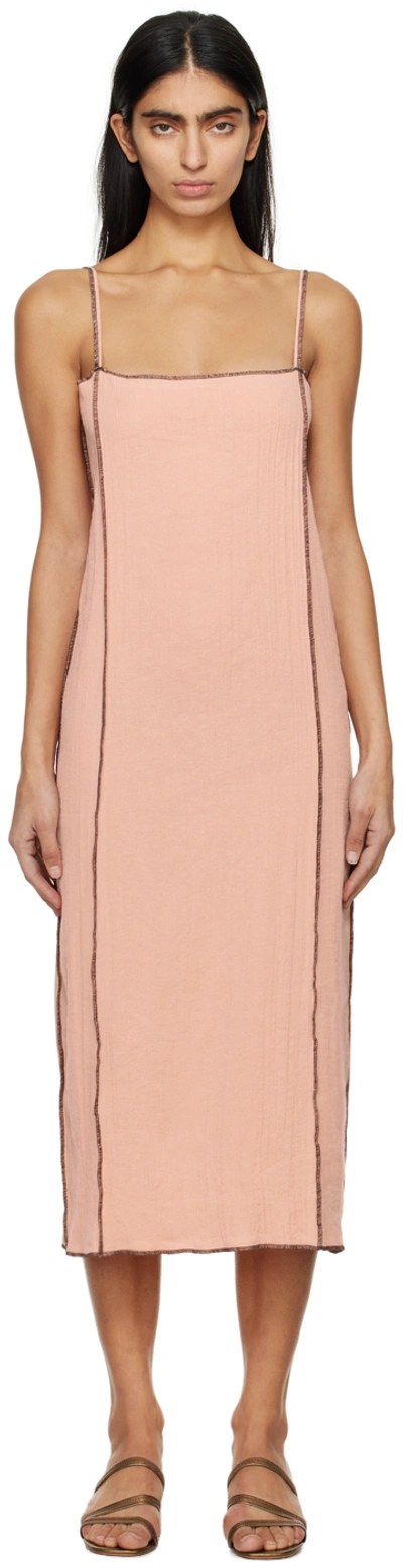 Baserange Pink Shok Maxi Dress In Rose