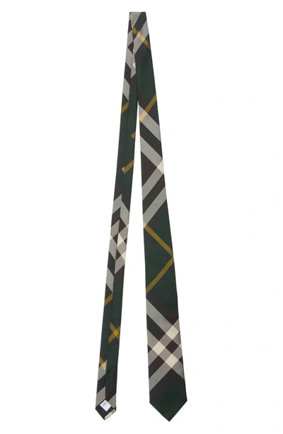 Burberry Manston Check Silk Tie In Ivy Ip Check