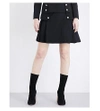ALEXANDER MCQUEEN Military-Detail A-Line High-Rise Wool Skirt