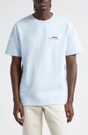 Jacquemus Le T-shirt Grosgrain Cotton Logo T-shirt In Light Blue