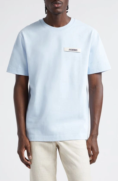 Jacquemus Le Tshirt Gros Grain Cotton T-shirt In Light_blue