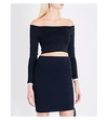 ALEXANDRE VAUTHIER Off-The-Shoulder Stretch-Jersey Cropped Top