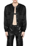 Rebecca Minkoff Lucy Bomber Jacket In True Black