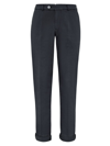 Brunello Cucinelli Men's Garment Dyed Italian Fit Trousers In Anthracite