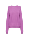 Prada Cashmere Crew-neck Sweater In Purple