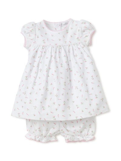 Kissy Kissy Baby Girl's Garden Rose Print Dress & Bloomers Set In White