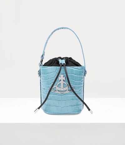 Vivienne Westwood Daisy Drawstring Bucket In Light-blue