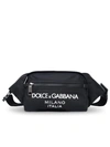 DOLCE & GABBANA BLACK NYLON BELT BAG