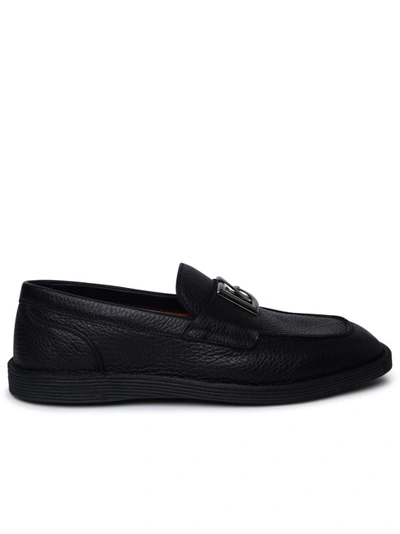 Dolce & Gabbana Black Leather Loafers