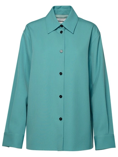 Jil Sander Turquoise Wool Shirt In Blue