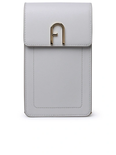 Furla Flow Vertical Shoulder Strap In White