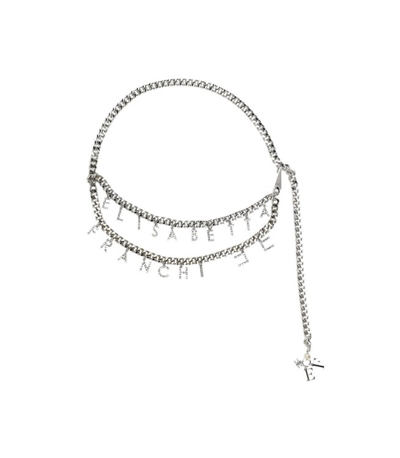 Elisabetta Franchi Silver Chain Belt