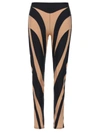 Mugler Spiral Leggings In Multicolor