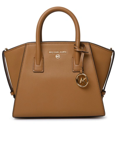 Michael Michael Kors Smallavrilbag In Pale Peanut Leather In Brown