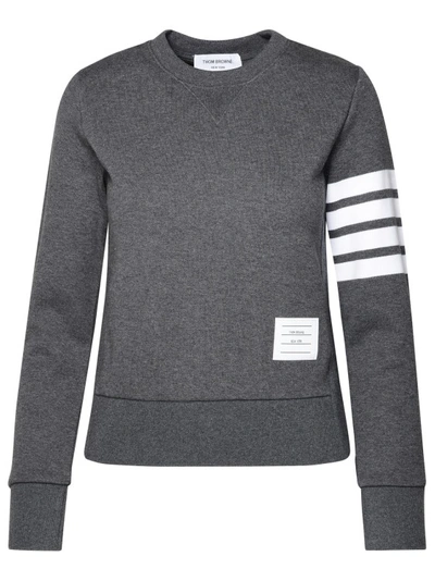 Thom Browne 4-bar Sweatshirt In Gray