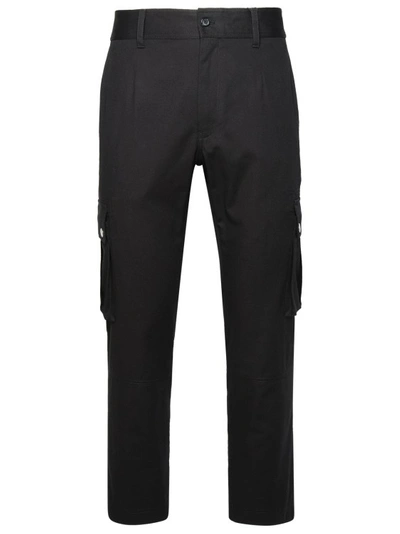 Dolce & Gabbana Cargo Pants In Black Cotton